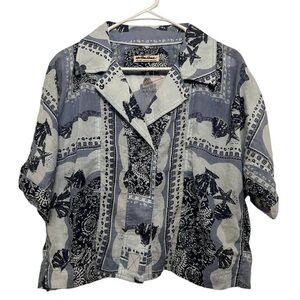 We The Free Paisley Patchwork Ocean Crop